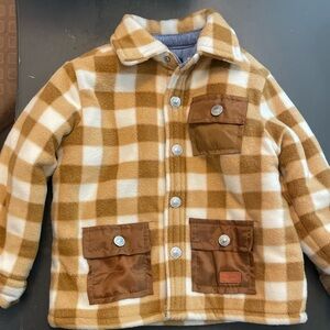 Seven for All Mankind 2T Plaid Fleece Jacket Cozy Toddler Outerwear w/ Pockets